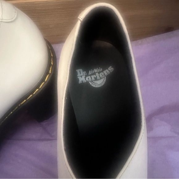👀 Brand New In Box DR MARTENS Cordelia Platform Heels White Pumps 8 NIB - Picture 11 of 15